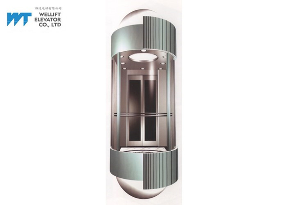 Modern Hotle Lift için Yarım Daire Akrilik Tasarım Asansör Kabin Dekorasyon
