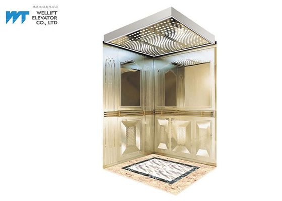 Alışveriş Merkezi Yolcu Asansör için Lüks Asansör Kabin Dekorasyonu